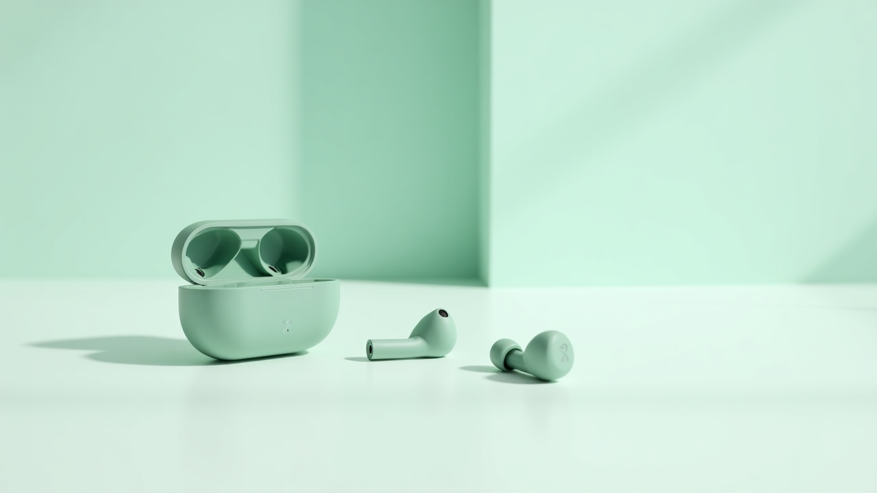 True wireless earbuds charging case with clay-like design