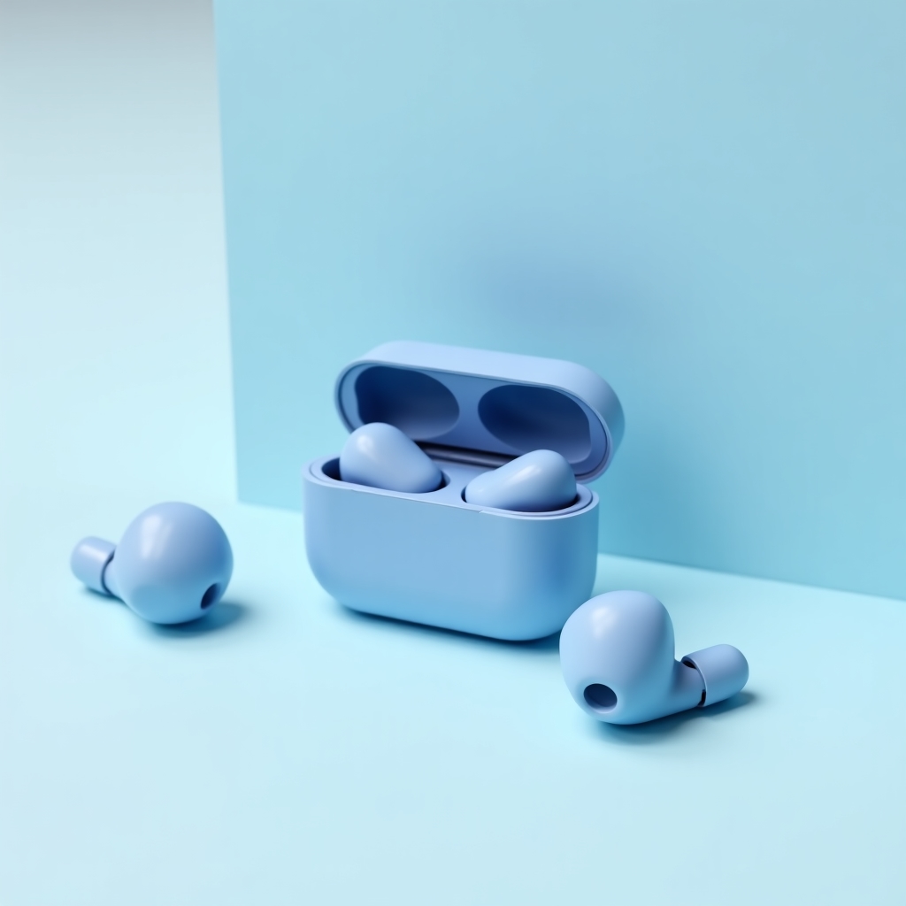 Wireless earbuds with clay-like finish