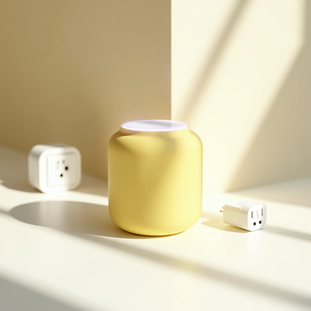 Smart home hub with clay-like design